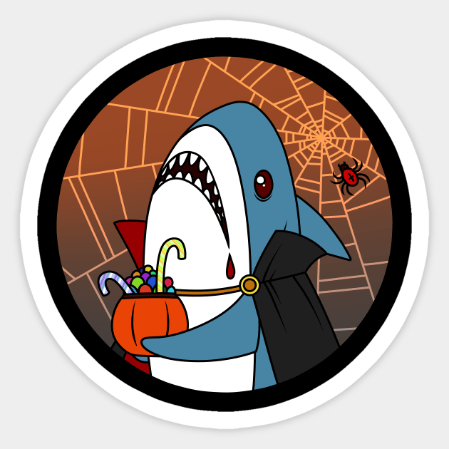 Halloween Shark Sticker by maryallen138